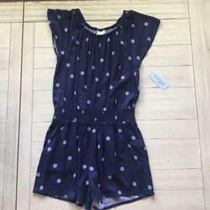 Cat & Jack blue polka dot romper